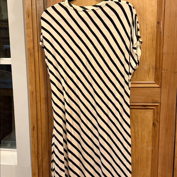 Compania Fantastica Striped Black and White Maxi Dress New L - Picture 4 of 4